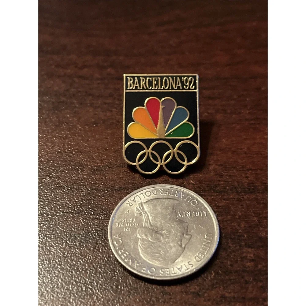 Vintage 1992 Barcelona Summer Olympics‎ NBC Peacock Lapel Hat Pin